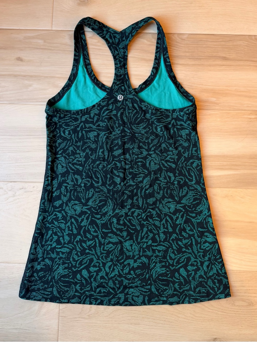 Lululemon Cool Racerback II Tank Thrive Viridian Green Black-size 6